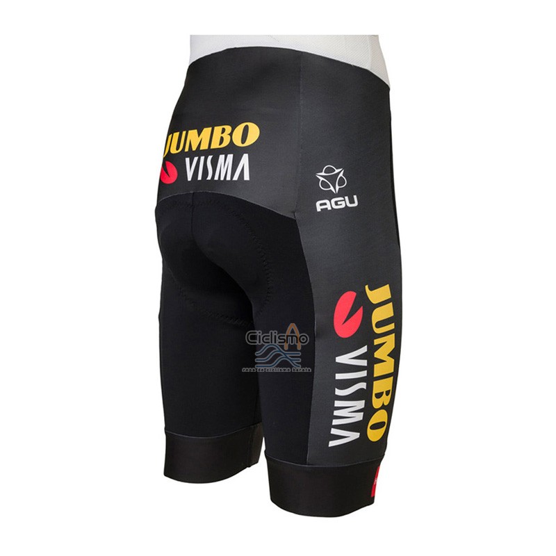 Jumbo Visma Ropa Ciclismo Culotte Corto 2023 Mangas Cortas Negro AMarillo